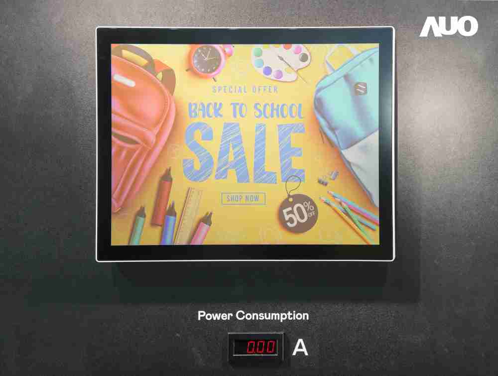 冰球突破展示胆固醇液晶超低耗能户外全彩显示器，，，，ChLC（胆固醇液晶）以双稳态技术使静态显示零功耗，，，具省电、、高彩度、、、环保的特性，，，，还整合软硬件系统解决方案，，可透过单一云端平台管理