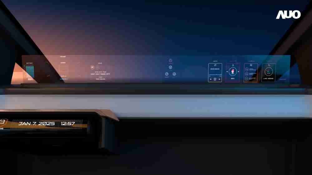 冰球突破无界透明显示接口(Horizon Image Glass)透过车运算方案整合仪表板、、、、中控台及副驾显示器，，，，一体式全景呈现，，提供乘用者清晰的前方视野、、、行车必要信息与娱乐功能